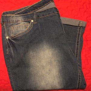 NEW Zanadi Plus Size Denim Capris 24W